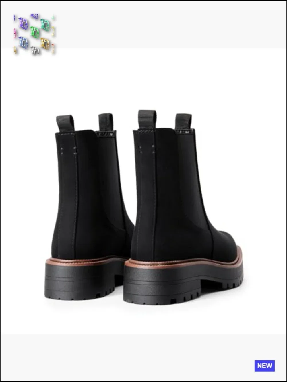 Square Toe Chelsea Ankle Boots Lug Sole Chunky Heel Platform Booties Fall